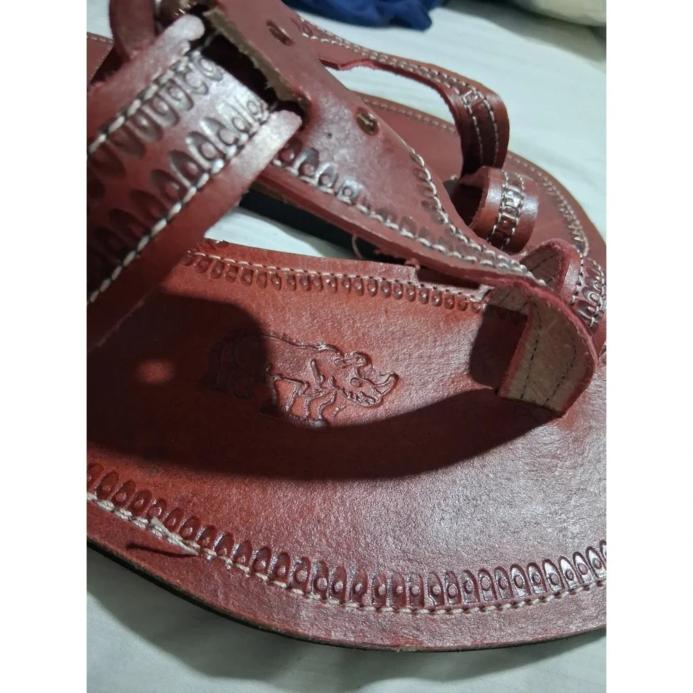 Maasai Hand Crafted Leather Men's size 12 (46) African Summer Heat Beach Sandals